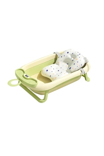 Little Mom Little Mom Starfish Green foldable baby bathtub, 94x50x22 cm, with digital display thermometer incor