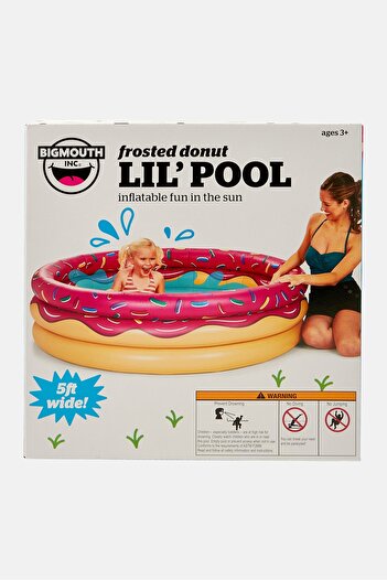 BIG MOUTH TOYS Strawberry Donut Lil Inflatable 5ft Kiddie Pool 152 L x 152 W x 38 H cm, Pink Combo