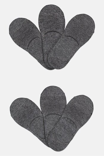 Ben Sherman Men 6 Pairs Brand Logo No Show Liner Socks, Black