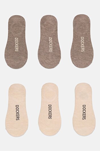 Dockers Men 6 Pairs Brand Logo Silicone Heel Grip Socks, Multicolor