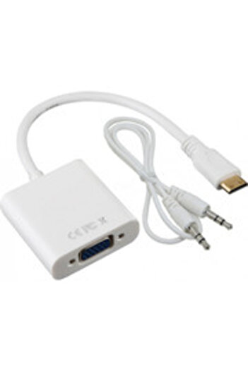 nelbo High quality mini HDMI - VGA adapter, audio cable included