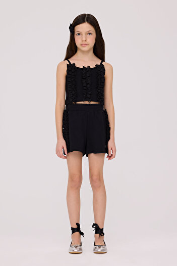 Tyess Girl Black Blouse
