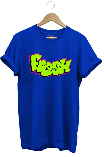 WİDİ Μπλουζάκι με τυπωμένο γράμμα Fresh Graffiti Neon 100% βαμβακερό Unisex Regular Fit