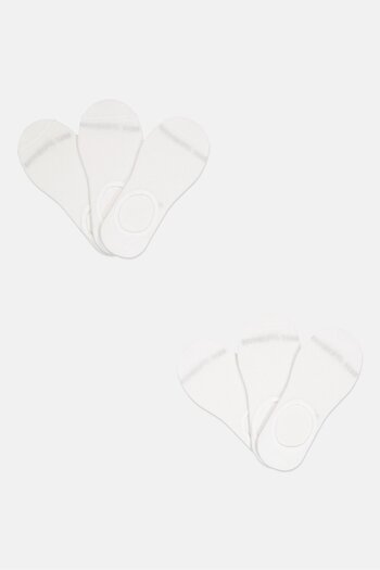 Ben Sherman Men 6 Pairs Brand Logo No Show Socks, White