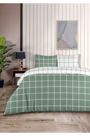 Evim Tual 100% Cotton Akfil Cotton Double Duvet Cover Set 200X220Cm Glass Green