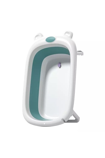 Little Mom Little Mom Bear Green foldable bathtub with temperature sensor