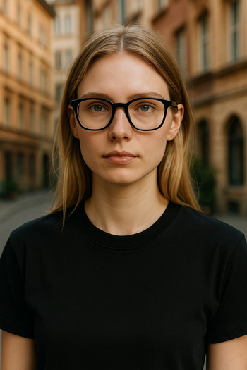 MACERATİ Hoani Unisex Black Oval Frame Blue Block Clear Glass Uv400 Glasses