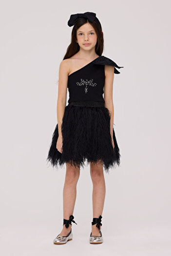 Tyess Girl Black Blouse