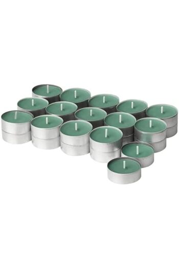 IKEA BC233 HEDERSAM Mini Scented Candle Tealight Fresh Grass Scent Light Green Candle, Aromatherapy Last