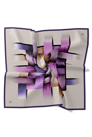 Levidor Geometric Brush Pattern Sparkle Crystal Scarf