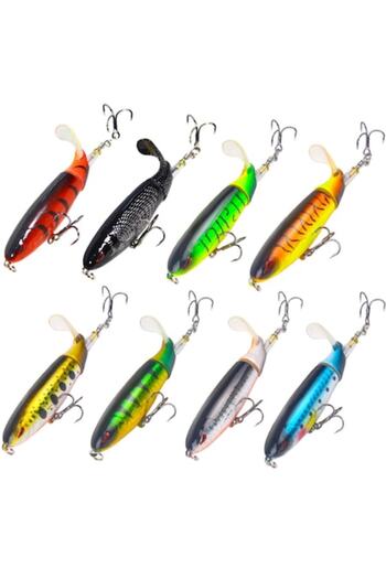 FISHINGBOX MAKE FISHING BETTER Set 8 Whopper Plopper Fishing Lures, FISHINGBOX MAKE FISHING BETTER