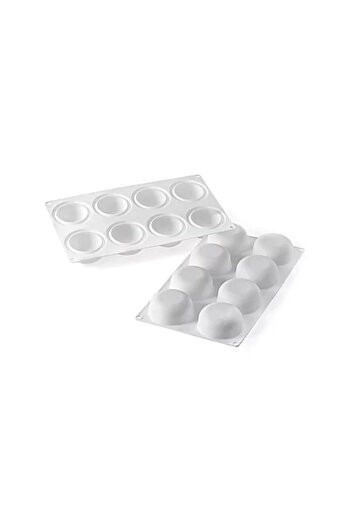 silikomart Silicone dessert mold, Stone, 8 cavities, Ø65 × 30 mm