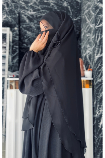 Fashion journey Gölgeli Oval Sufle Uzun Boy hac Umre