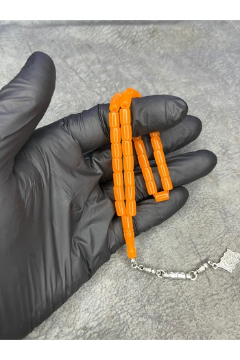 Mos Tespih High-End Crimped Amber Rosary with Ankle Length