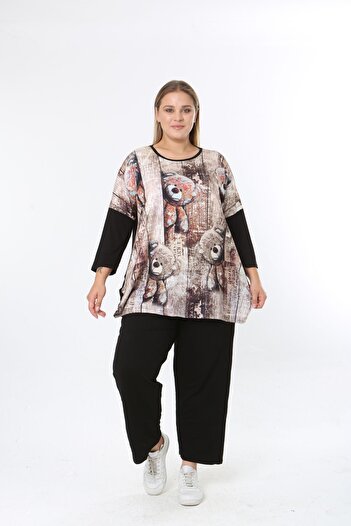 XL Modam Women's Digital Print Plus Size Tunic