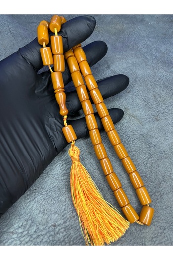 Mos Tespih Large Size High-End Cutting Old Crimping Amber Prayer Beads