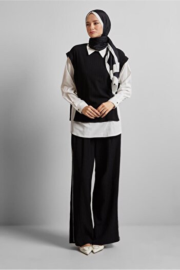 Alvina Shirt Collar Pants Suit 45754