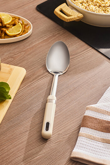 Karaca Mastermaid Serving Spoon Cream 32.2 cm