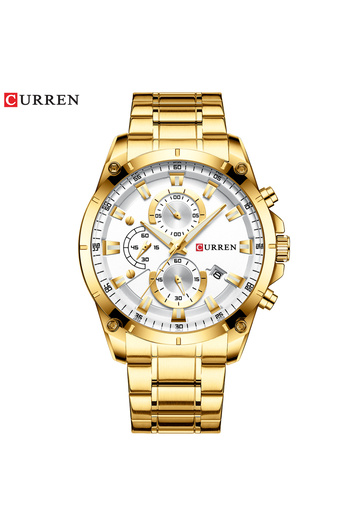 Curren gold Mens Watches Fashion Top Brand Luxury Business Automatic Date Watch Men Casual Waterproo