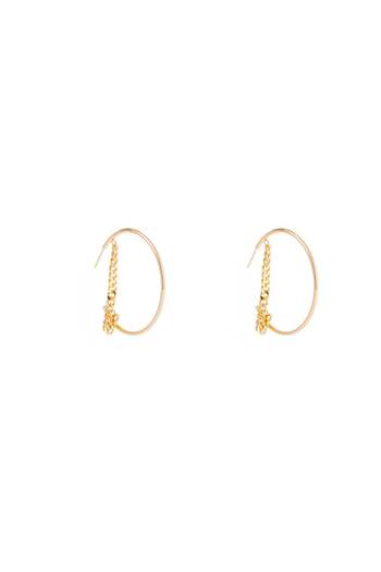 Go Dutch Label Hoop & Chain (gold stainless steel)