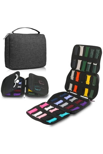 Choice Black 20 Watch Bands Storage Bag,Watch Band Organizer Bag Carrying Case Travel Watch Straps Bag Pouc