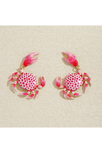 Choice Earrings ZAA Bohemia Crab Handmade Beaded Necklace Earrings For Women Fashion Summer Vacation Ocean