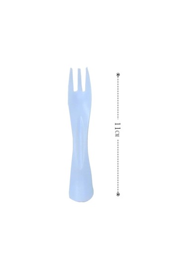 OEM Set of 12 colorful party forks, reusable, plastic, 11 cm, 2260-19