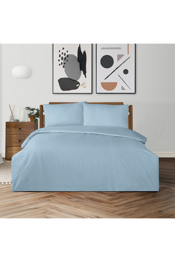 Altınbaşak Freesia Double Ranforce Duvet Cover Set Blue (3 Pieces) Double Duvet Cover Set