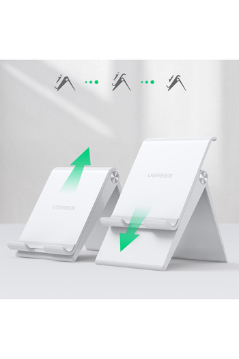 Ugreen Składana podstawka na telefon tablet z regulacją wysokości biała