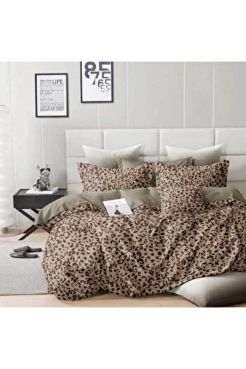Patul Satin Cotton Linen, Sulphur, 2 Persons, Double Bed, 4 Pieces
