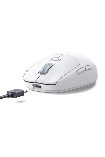 Ugreen Mouse wireless Bluetooth 5.0 USB 2.4GHz - Alb