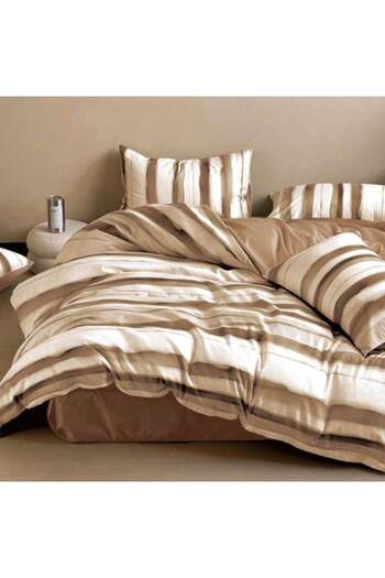 Patul Satin Cotton Linen, Sulphur, 2 Persons, Double Bed, 4 Pieces