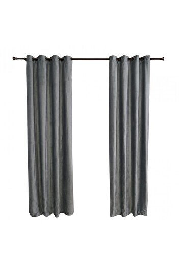 Heinner Home Set of 2 velvet curtains 140x270 cm - gray