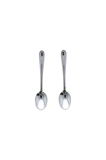 Amefa 2-Piece Stainless Steel Pearl Table Spoon on Hanging Card