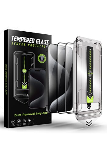 Generic Screen Protector for iPhone 15 Pro Max, 9H Hardness Anti Scratch, Auto Dust Removal Installation
