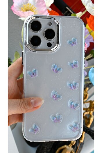 Go Aksesuar Iphone 16 Promax Uyumlu MİNİ Kelebek Oyuncak Tasarımlı Silikon Kılıf