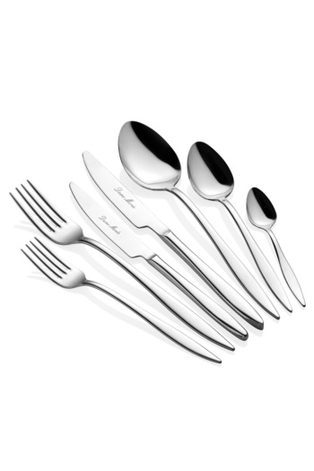 Dame Marie Arles 42 Piece Silver Fork Spoon Knife Set for 6 People
