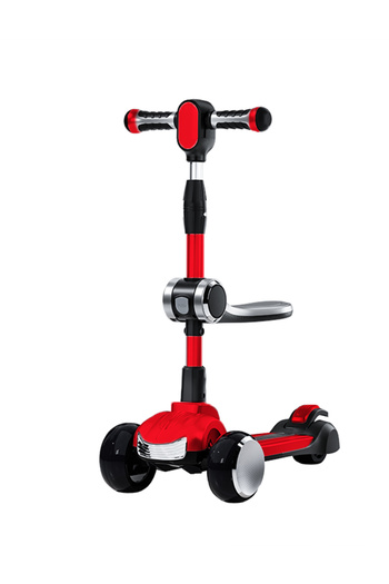 Nichiduta Folding Scooter for Kids with Projector and Sounds Red Monster Truck