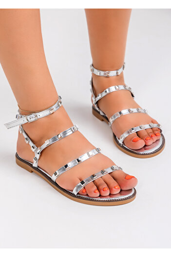 starlike Women's silver sandals A108