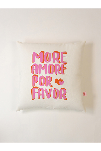 Galia Tasarım More Amore Por Favor Written Pillow Case 45X45 cm