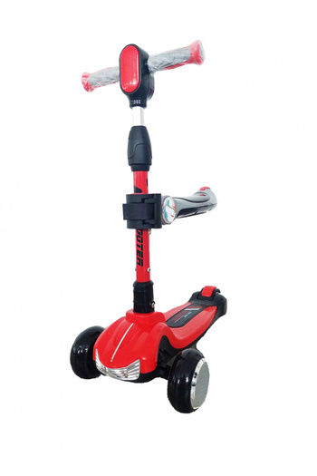 Nichiduta Folding Scooter for Kids with Projector and Sounds Red Monster Truck