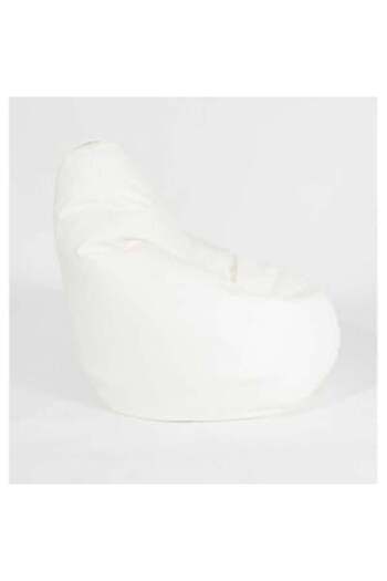 Pufrelax Fotoliu Nirvana Hobbit, Material Piele Ecologica - Alb