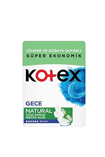 Kotex Hygienic Pad Natural Night 14Pcs X6 Pieces