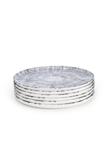 Edessa 26.5cm Astin Ceramic Dinner Plate - Multicolor (Set of 6)