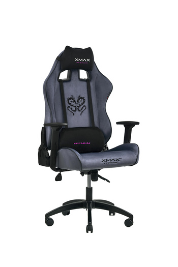 XMAX / Rio Balerion Antrasit Gri Kadife Terletmez Kumaş Gaming Oyuncu Koltuğu / 120 Kg Taşır