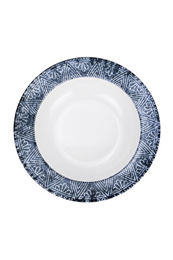 Edessa Ceramic Ginko 22Cm Round Soup Plate, White
