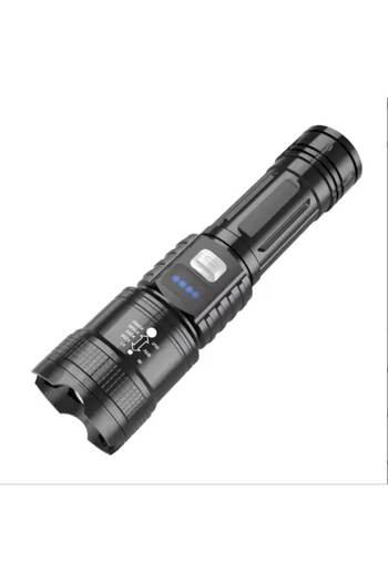 OEM Powerful LED tactical flashlight, telescopic zoom, with external battery, 1000 lumens