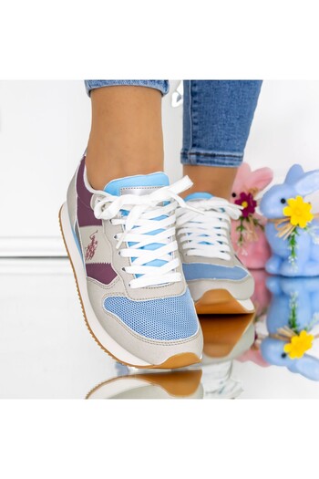 U.S. Polo Assn. Women's Sports Shoes NOBIW005 Light Blue-Pink U.S.POLO ASSN