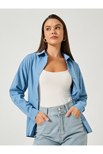 Take Two By Styli Solid Button Front Long Sleeve Shirt