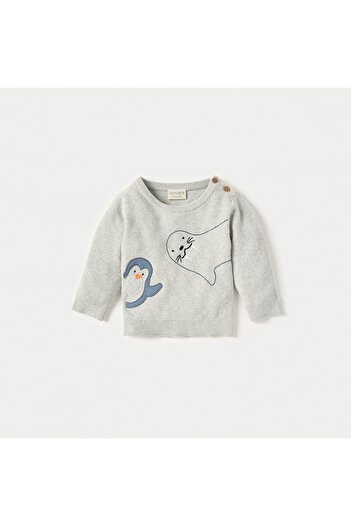 Juniors Applique Detail Long Sleeves T-shirt and Elasticated Pyjama Set